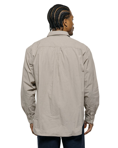 Norse Projects Espevik Oversize Micro Poplin Check Shirt Oatmeal