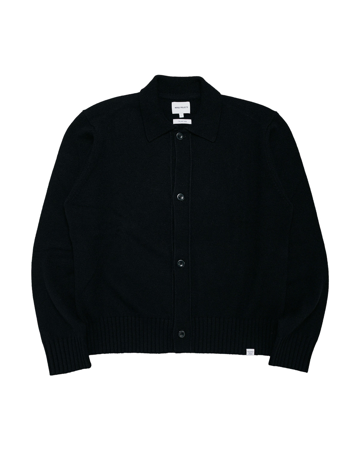 Norse Projects Aldrup Lambswool Cardigan Black