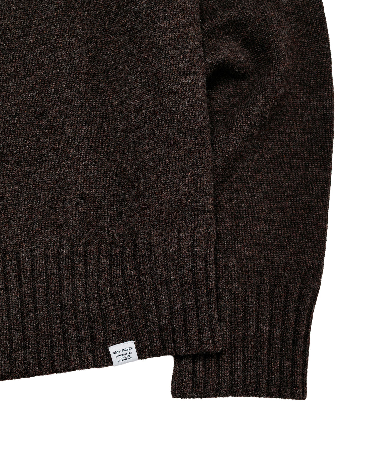 Norse Projects Aldrup Lambswool Cardigan Heathland Brown