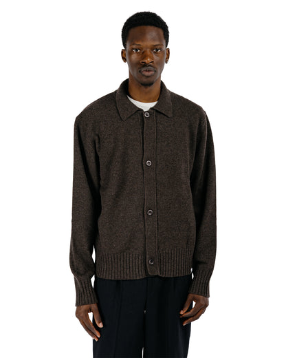 Norse Projects Aldrup Lambswool Cardigan Heathland Brown
