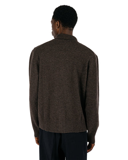 Norse Projects Aldrup Lambswool Cardigan Heathland Brown