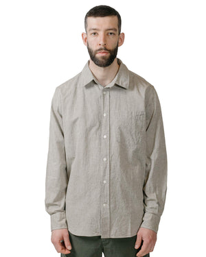 Norse Projects Algot Relaxed Cotton Linen Shirt Ivy Green model front