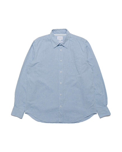 Norse Projects Algot Relaxed Cotton Linen Shirt Pale Blue