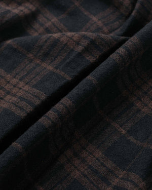 Norse Projects Algot Relaxed Wool Check Shirt Espresso Fabric
