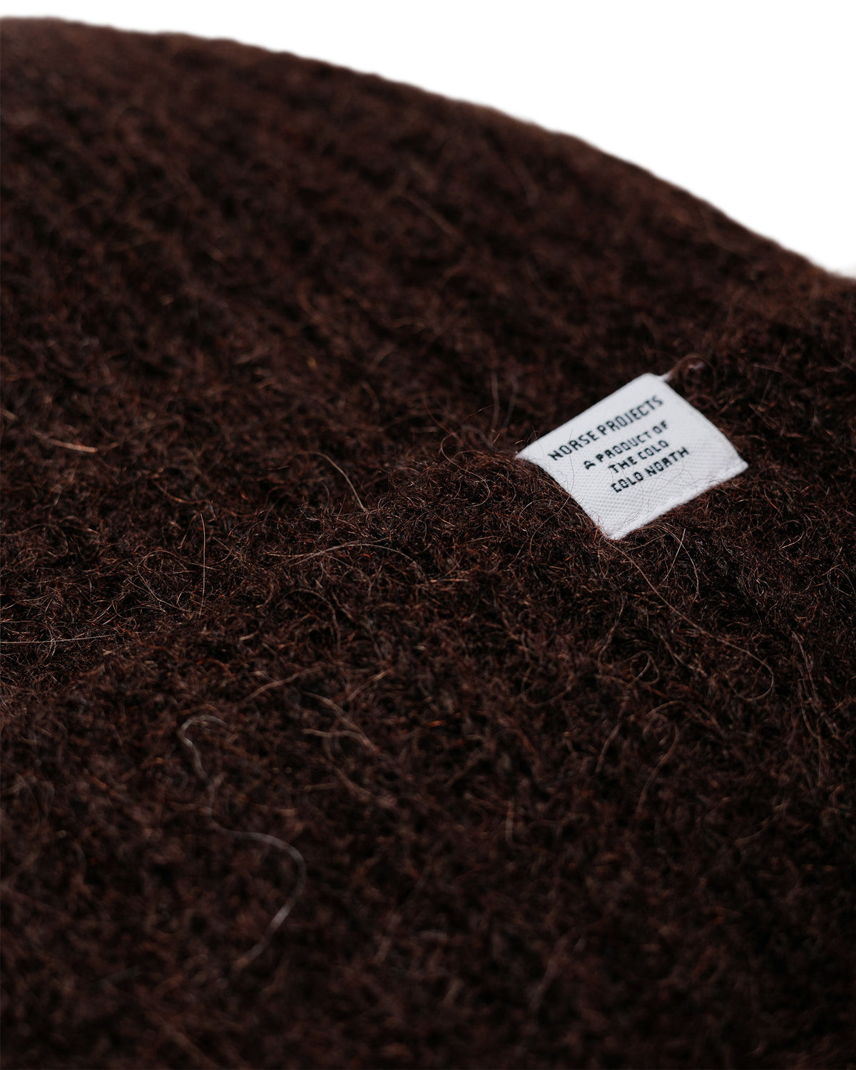 Norse Projects Alpaca Wool Chunky Rib Beanie Delicioso Brown