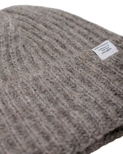 Norse Projects Alpaca Wool Chunky Rib Beanie Walnut