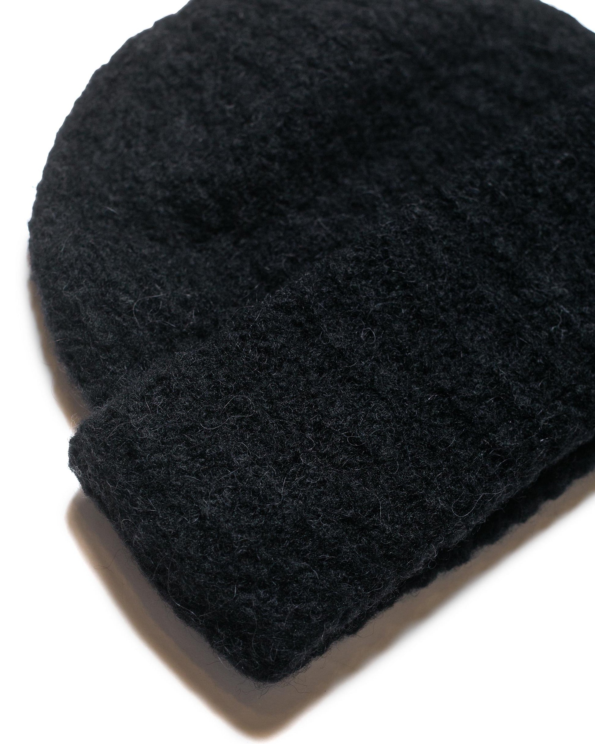 Norse Projects Alpaca Wool Short Beanie Black fabric