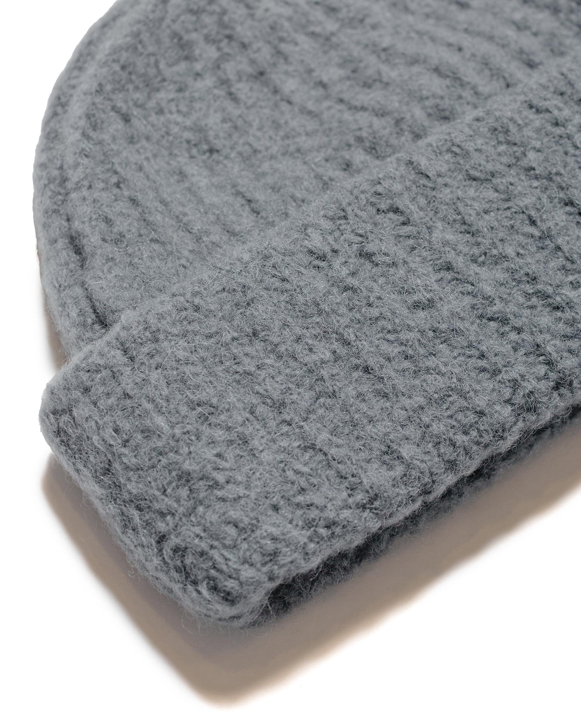 Norse Projects Alpaca Wool Short Beanie Mouse Grey fabric