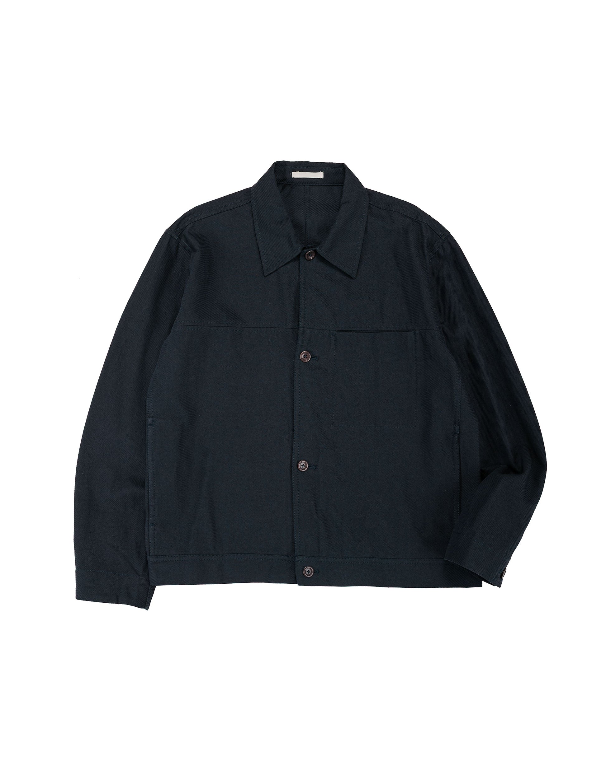 Norse Projects Arresskov Cotton Linen Twill Overshirt Dark Navy