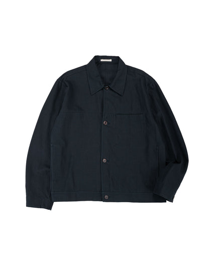 Norse Projects Arresskov Cotton Linen Twill Overshirt Dark Navy