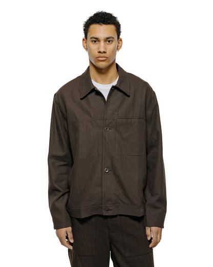 Norse Projects Arresskov Cotton Linen Twill Overshirt Delicioso Brown