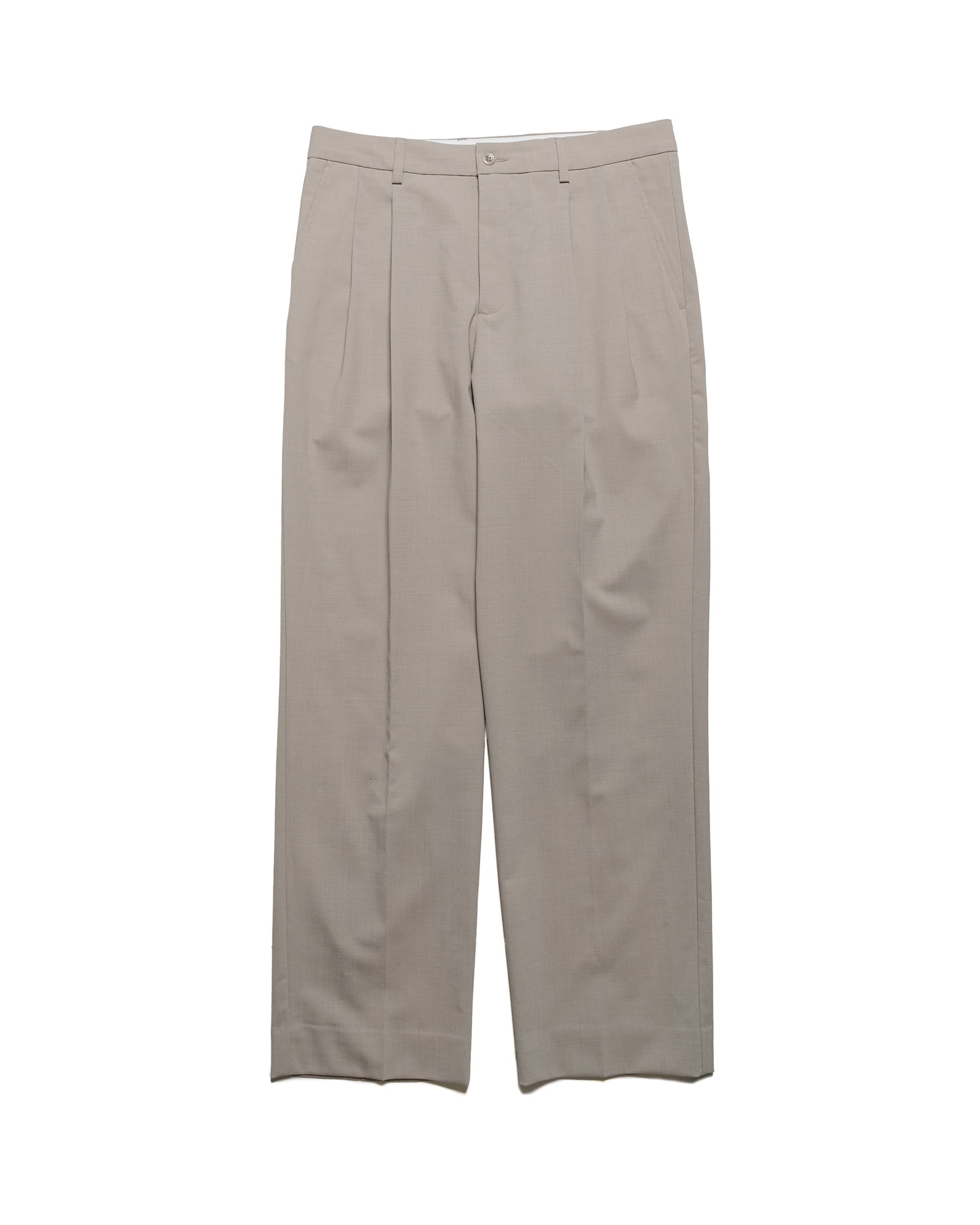 Norse Projects Benn Relaxed Light Wool Pleated Trouser Light Khaki 