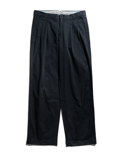 Norse Projects Benn Relaxed Twill Pleated Trouser Black