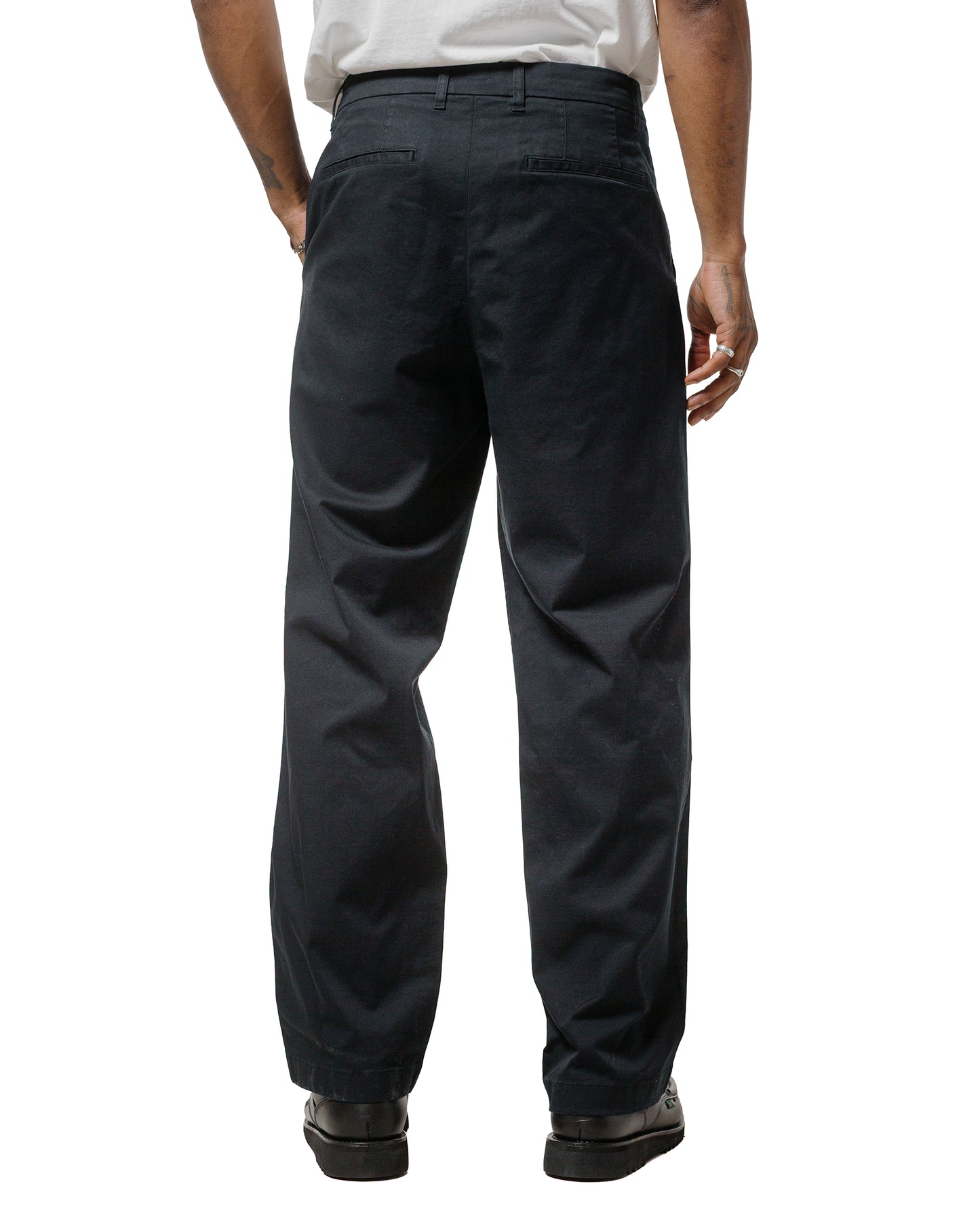 Norse Projects Benn Relaxed Twill Pleated Trouser Black