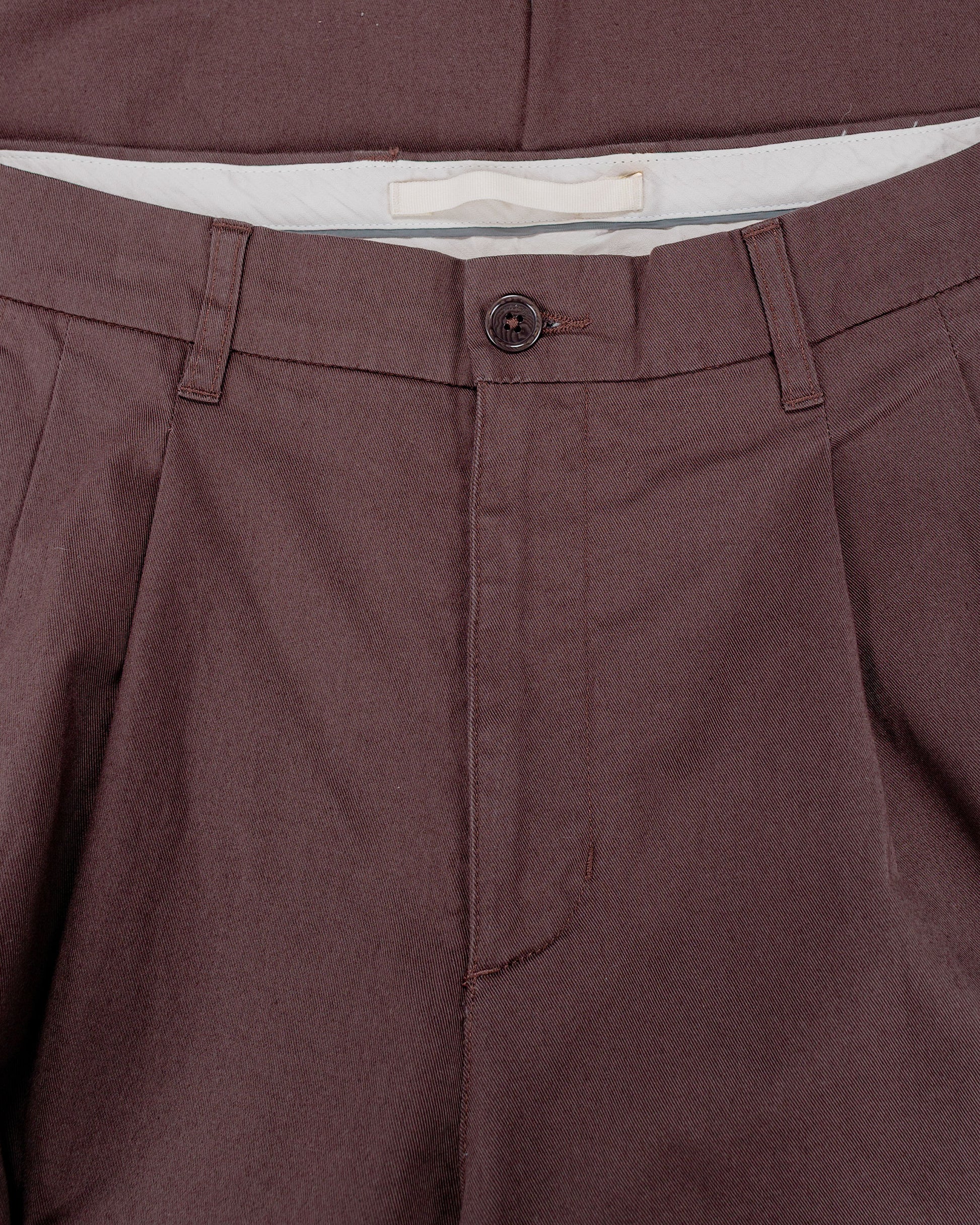 Norse Projects Benn Relaxed Twill Pleated Trouser Seal Brown