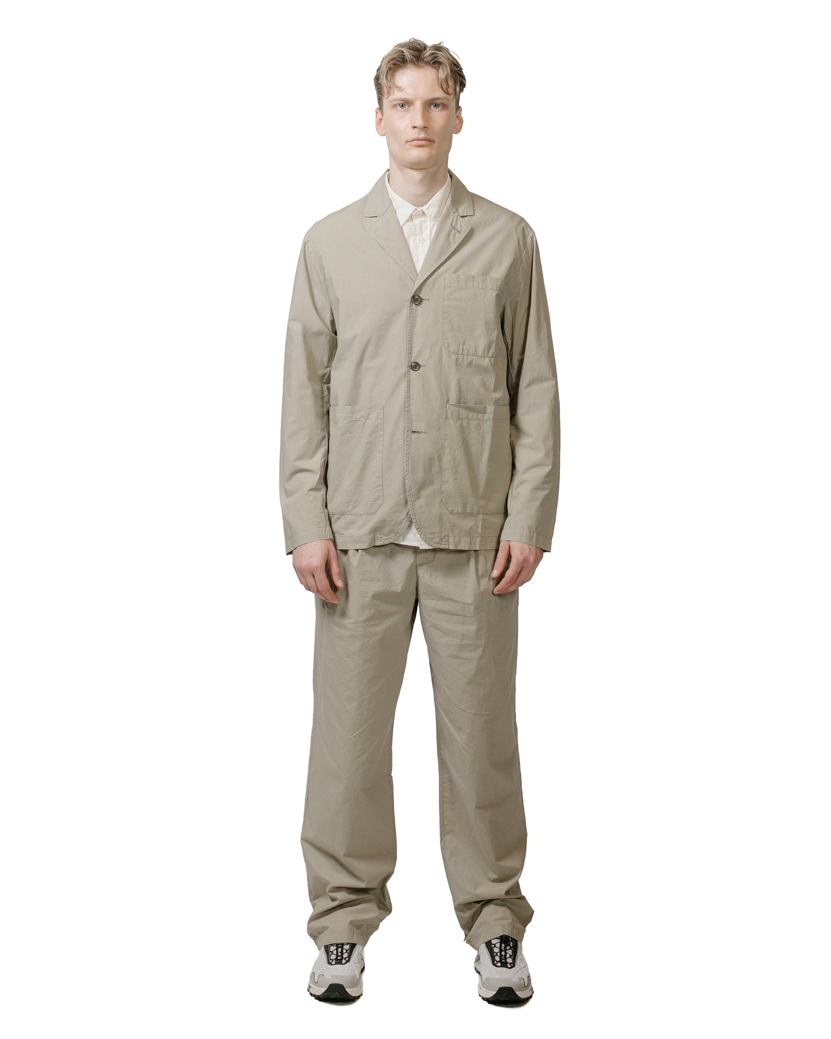 Norse Projects Benn Relaxed Typewriter Pleated Trouser Clay model full
