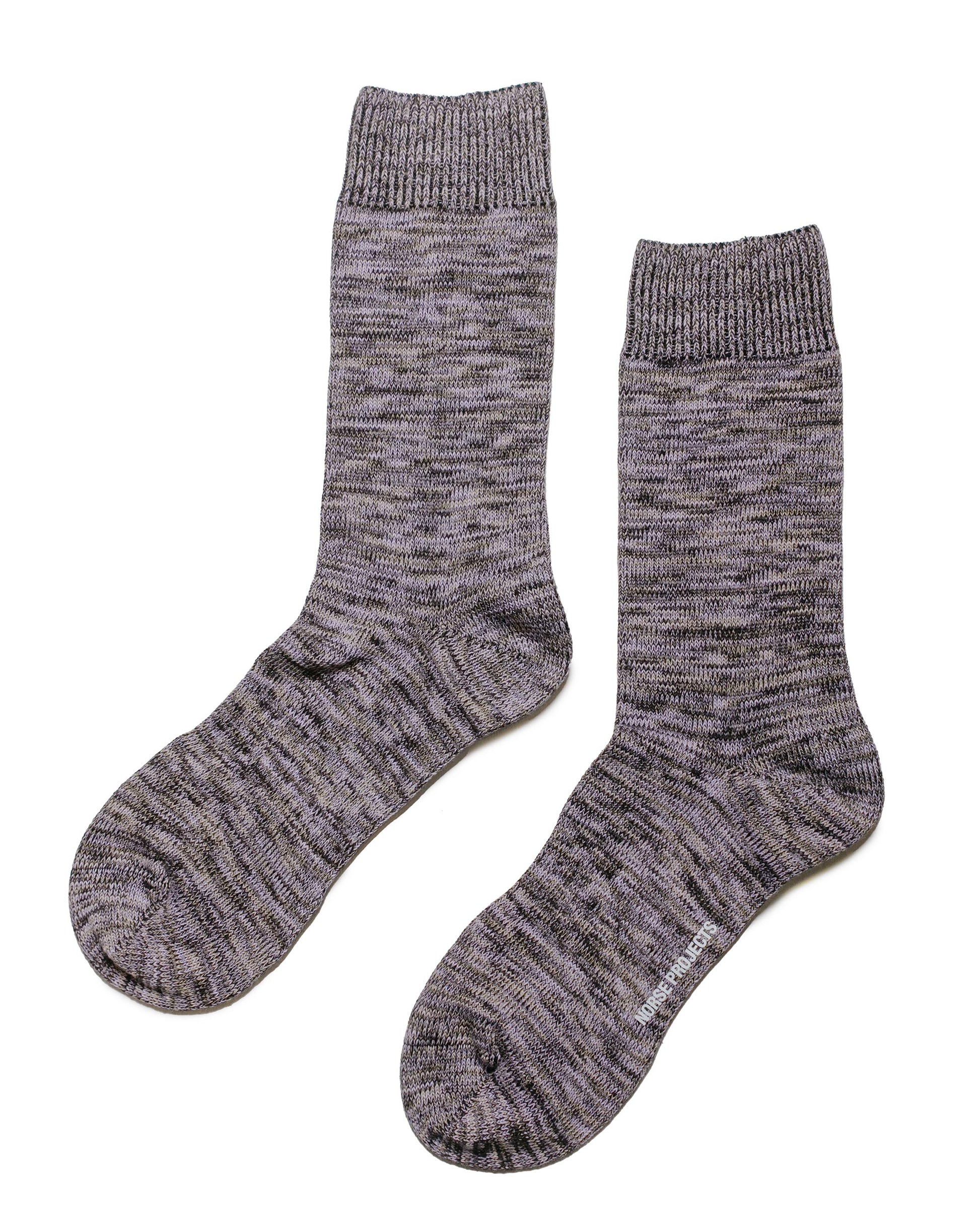 Norse Projects Bjarki Cotton Twist Sock Crocus Purple 