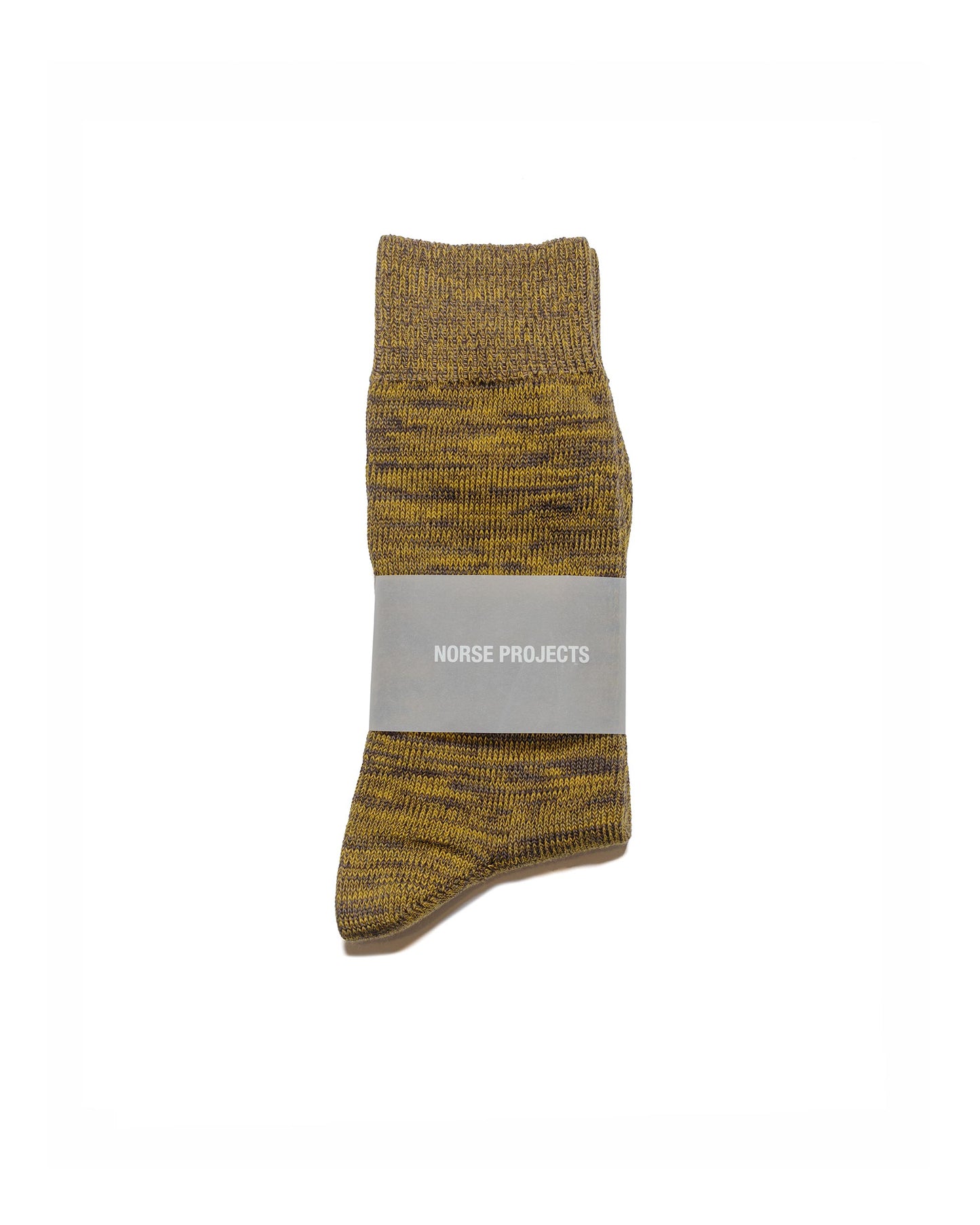 Norse Projects Bjarki Cotton Twist Sock Facade Yellow