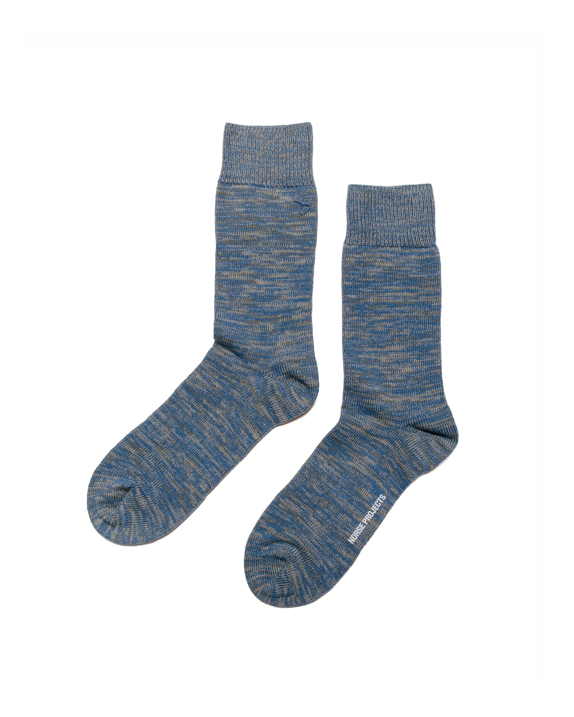 Norse Projects Bjarki Cotton Twist Sock Fog Blue