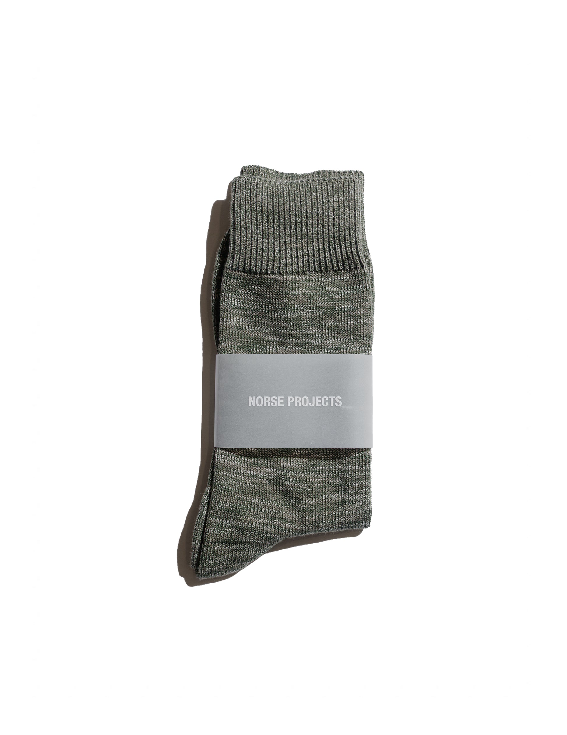 Norse Projects Bjarki Heavy Cotton Twist Sock Olive Night