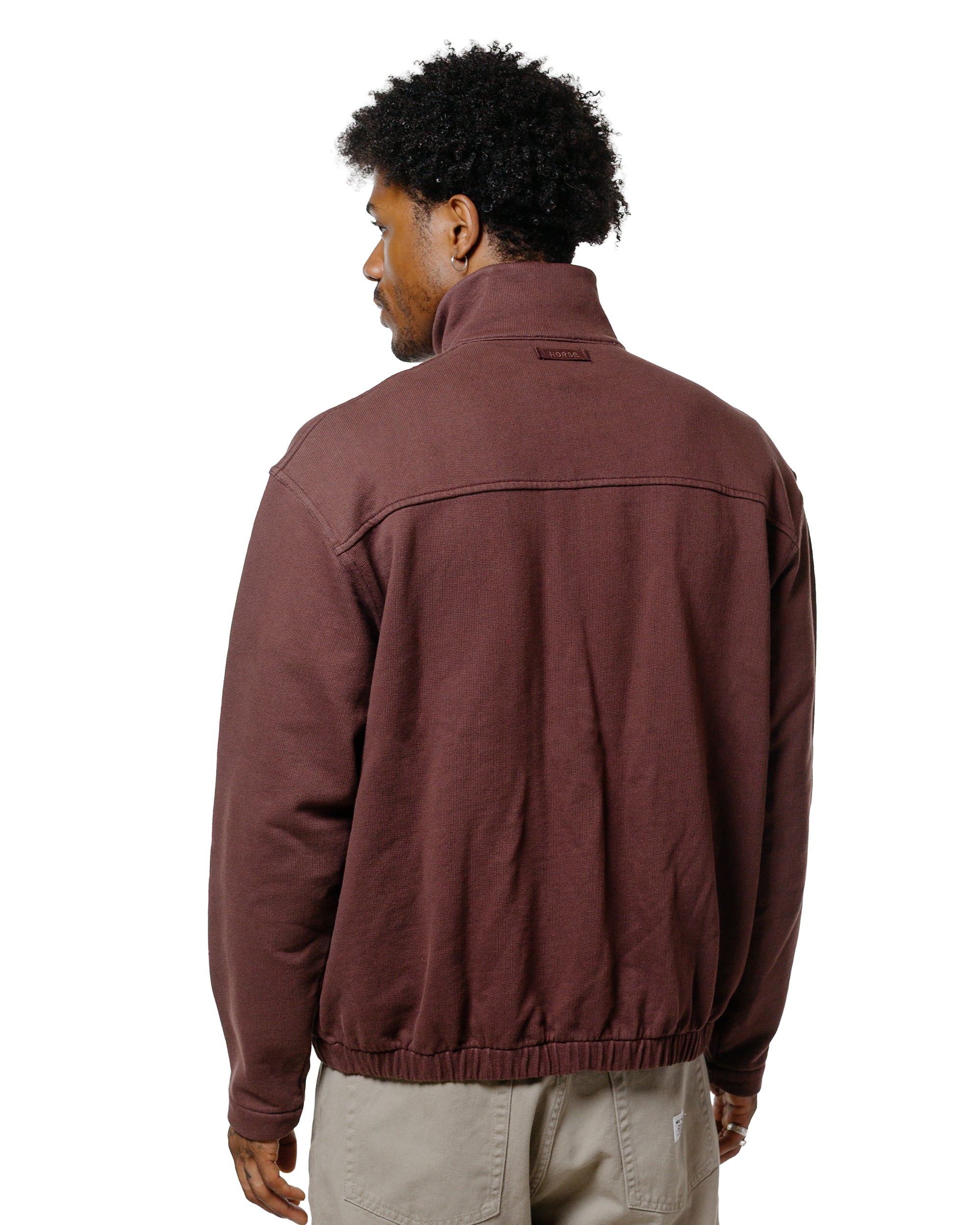 Norse Projects Bjorn Relaxed Organic Loopback Track Jacket Mahogany