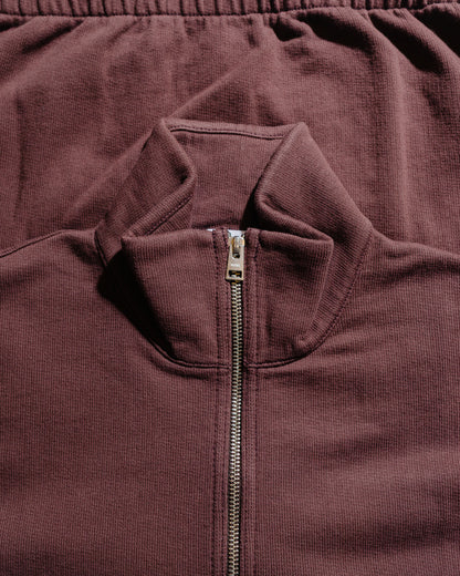 Norse Projects Bjorn Relaxed Organic Loopback Track Jacket Mahogany