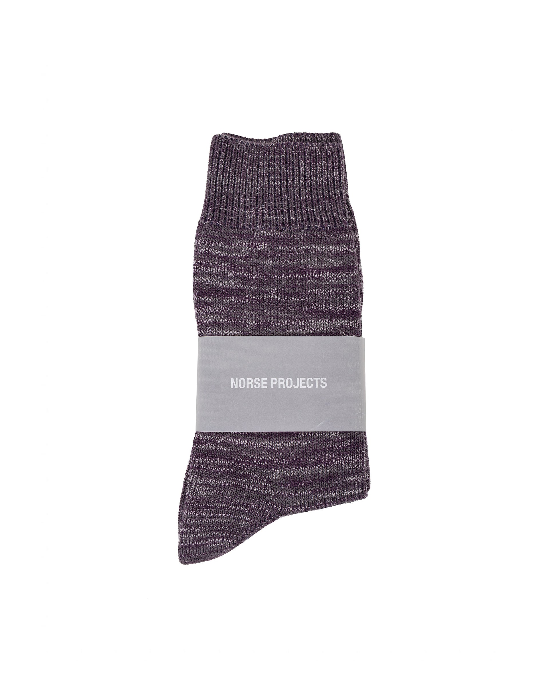 lost & found Norse Projects Norse Projects Bykle Heavy Cotton Twist Sock Vintage Violet