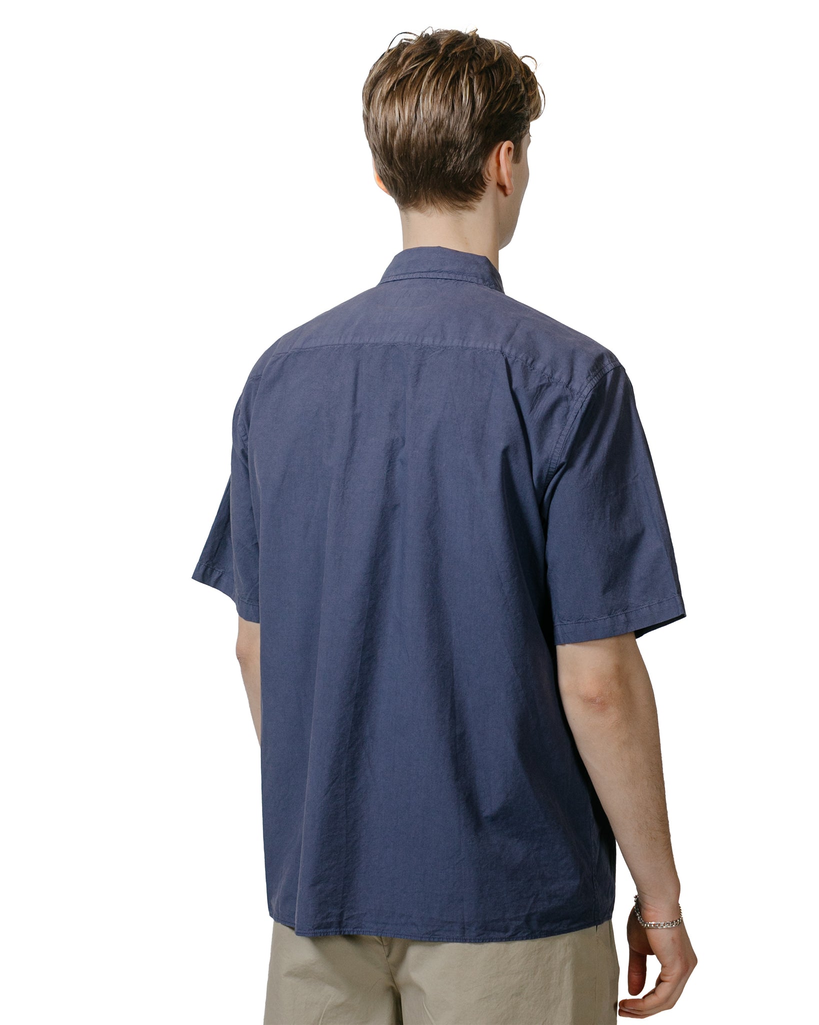 Norse Projects Carsten Cotton Tencel Calcite Blue model back