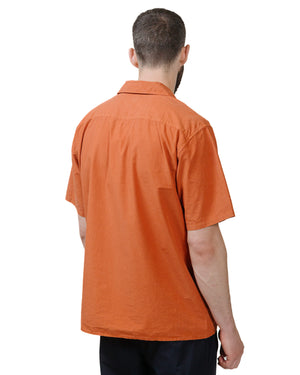 Norse Projects Carsten Cotton Tencel Red Ochre model back