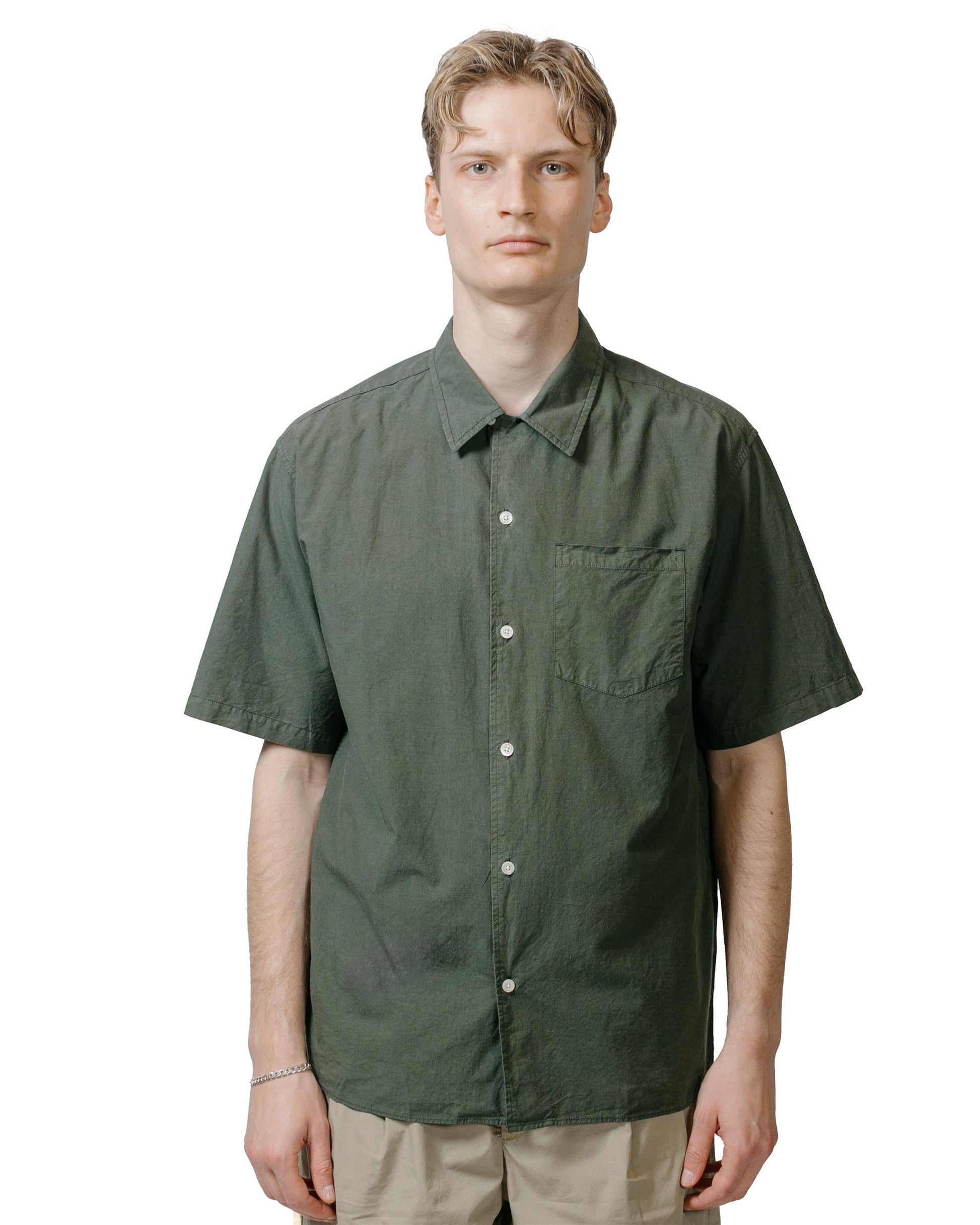 Norse Projects Carsten Cotton Tencel Spruce Green model front