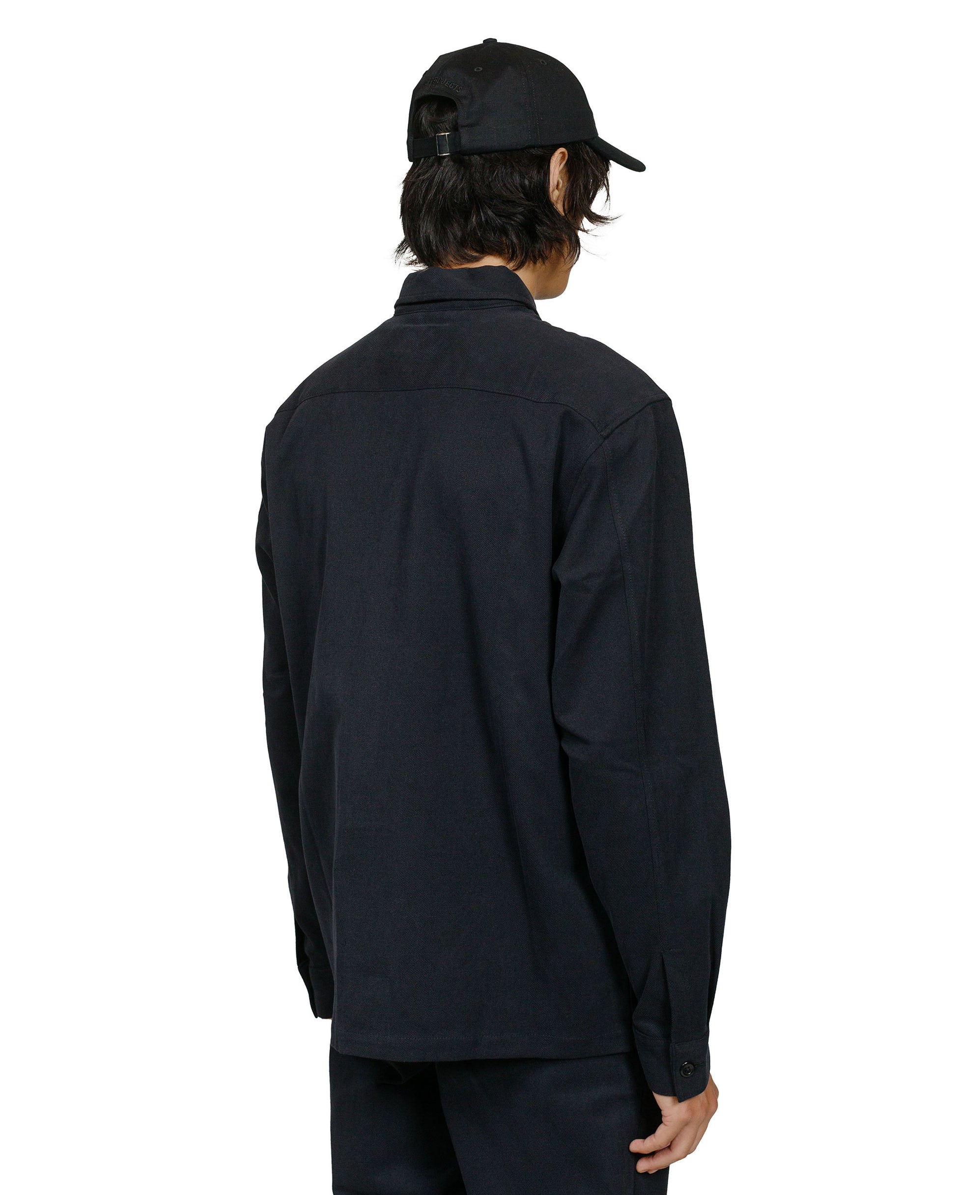 Norse Projects Carsten Cotton Wool LS Shirt Black model back