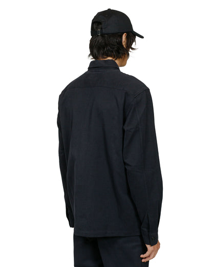 Norse Projects Carsten Cotton Wool LS Shirt Black model back