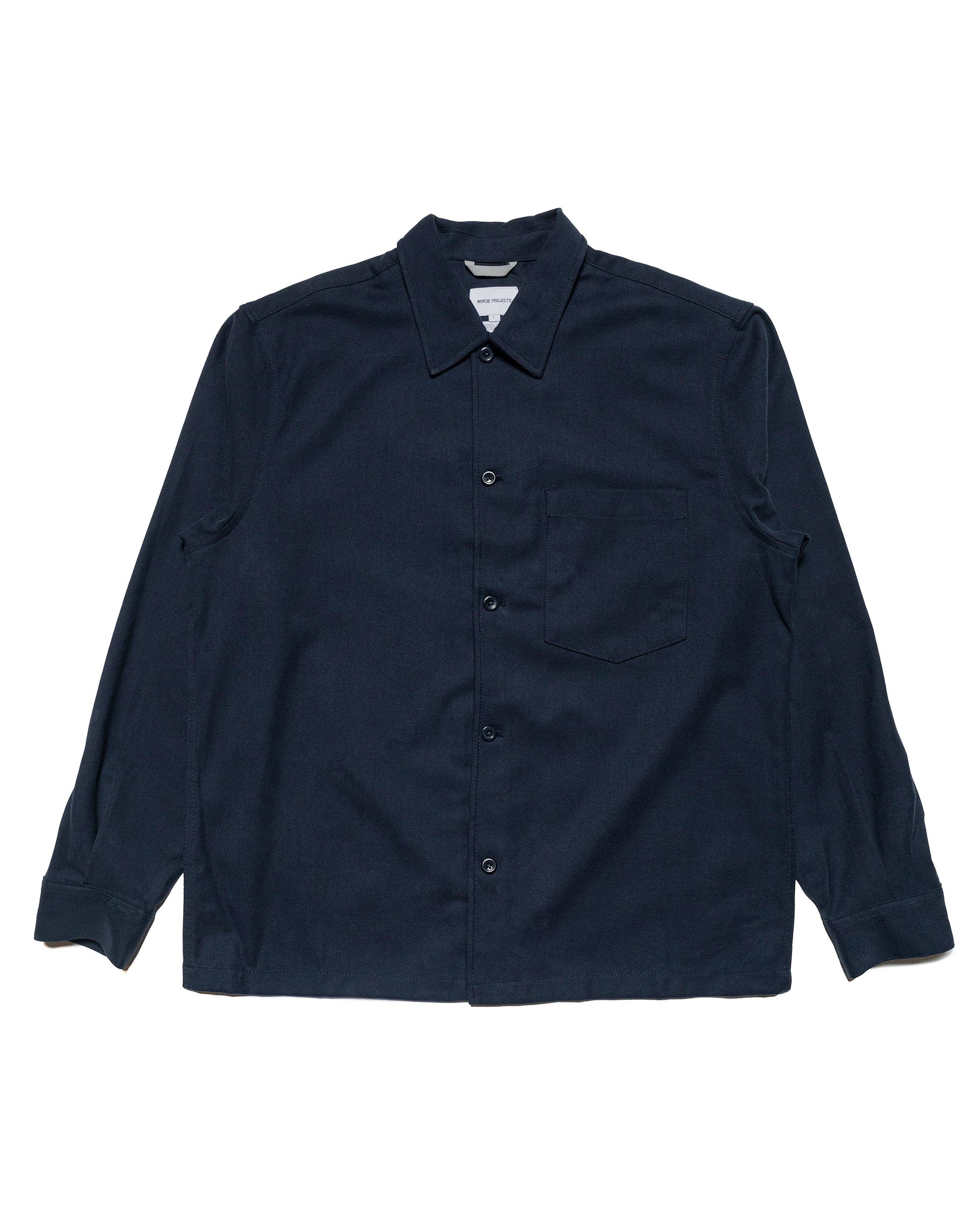 Norse Projects Carsten Cotton Wool LS Shirt Dark Navy