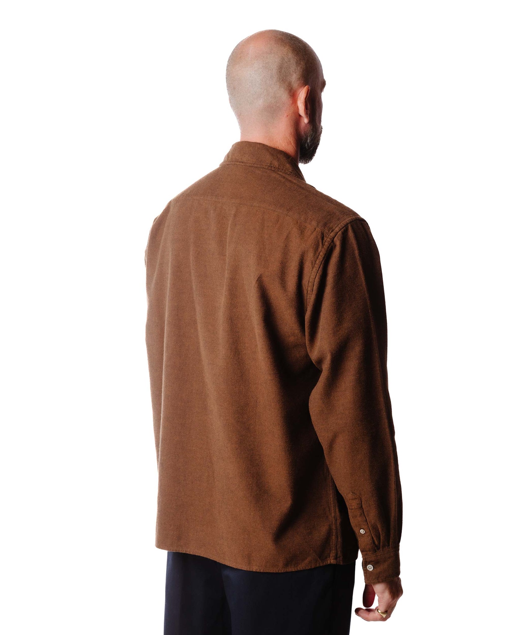 Norse Projects Carsten Organic Flannel Shirt LS Rust Brown Back