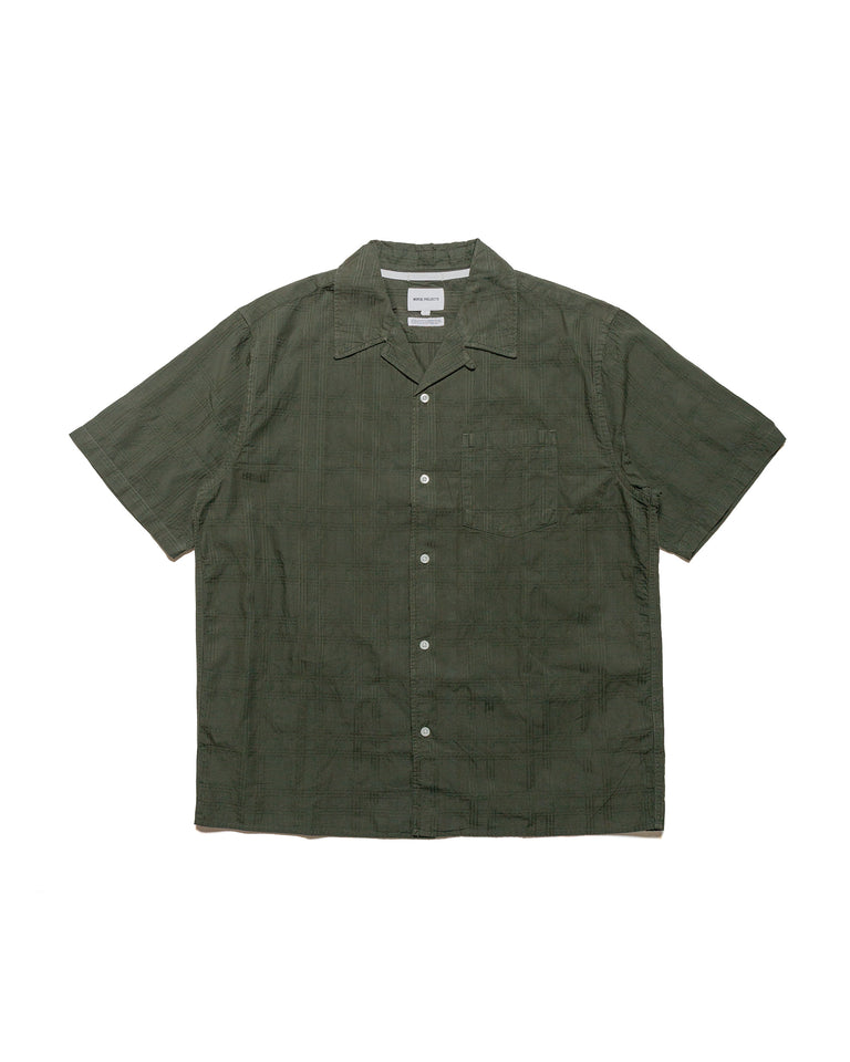 Norse Projects Carsten Relaxed Dobby Check Shirt Spruce Green