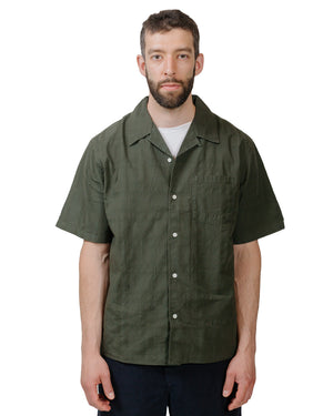 Norse Projects Carsten Relaxed Dobby Check Shirt Spruce Green model front