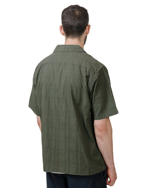 Norse Projects Carsten Relaxed Dobby Check Shirt Spruce Green model back