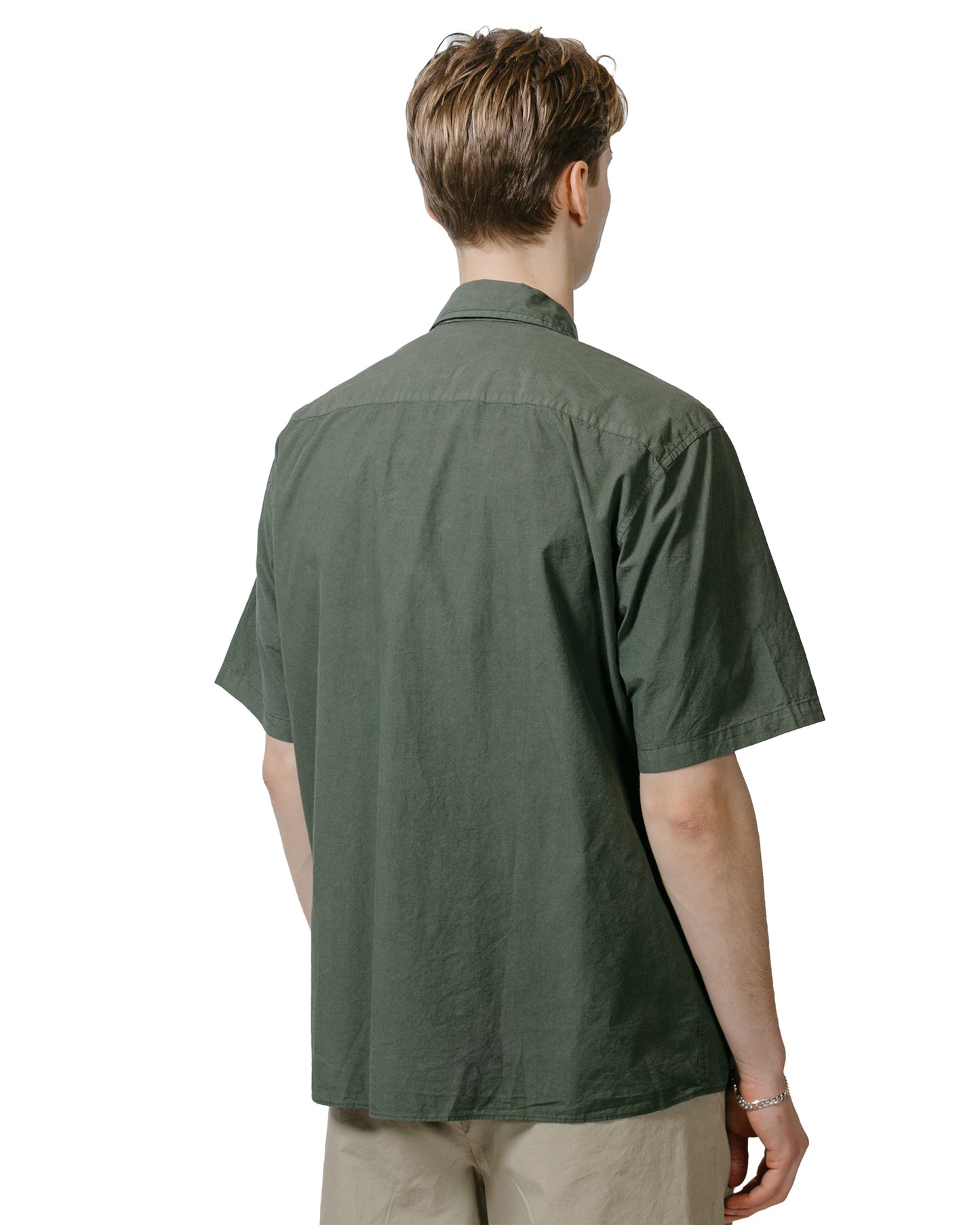 Norse Projects Carsten Tencel Spruce Green model back