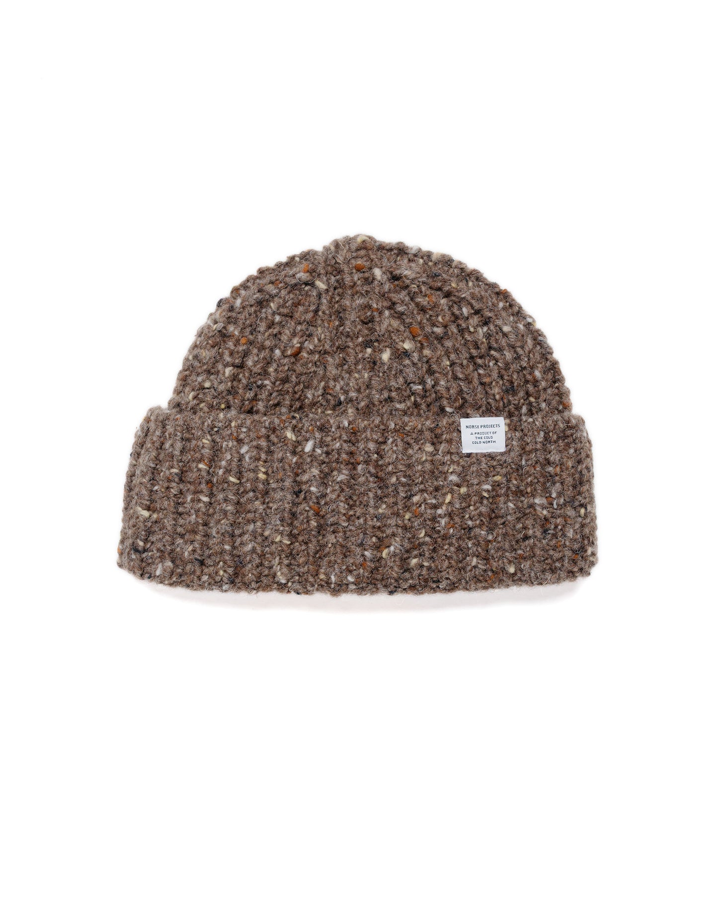 Norse Projects Daniel Donegal Rib Beanie Seal Brown