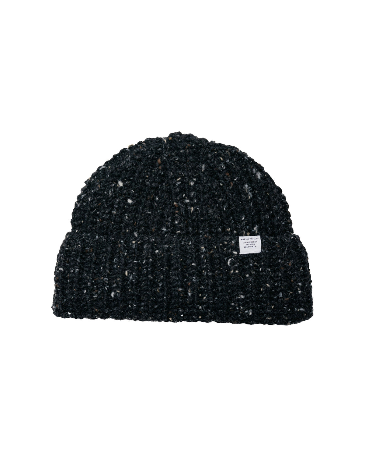 Norse Projects Donegal Wool Rib Beanie Charcoal Melange