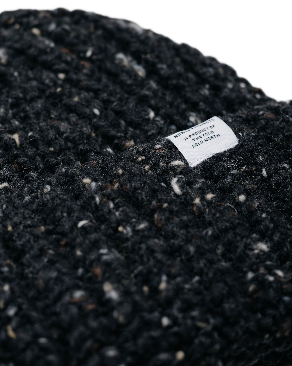 Norse Projects Donegal Wool Rib Beanie Charcoal Melange