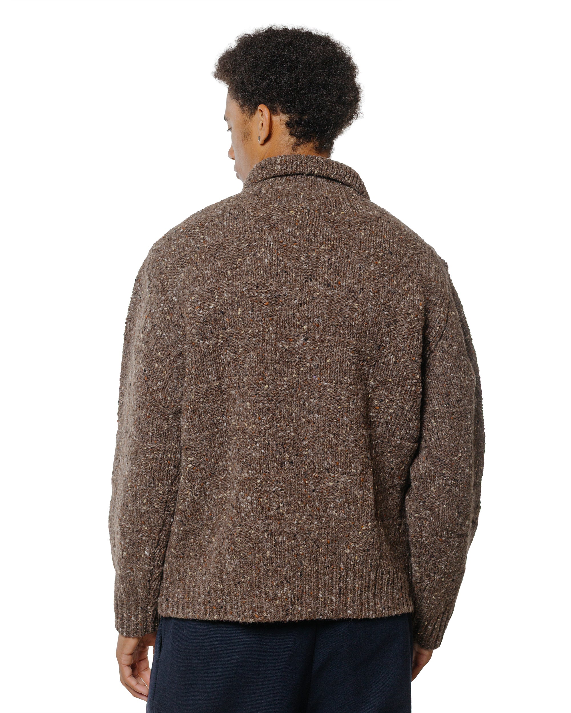 Norse Projects Erik Donegal Diamond Jacket Seal Brown