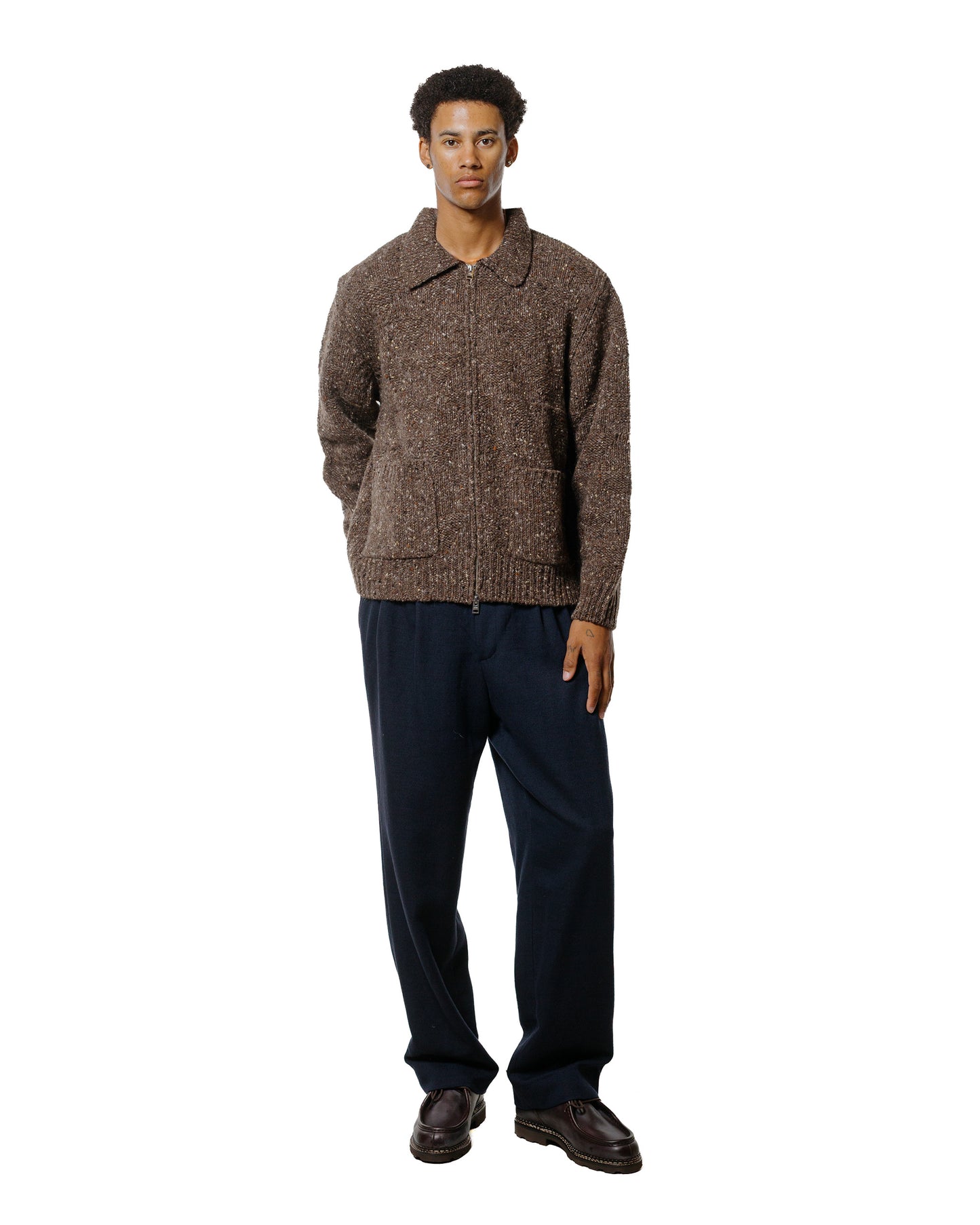 Norse Projects Erik Donegal Diamond Jacket Seal Brown