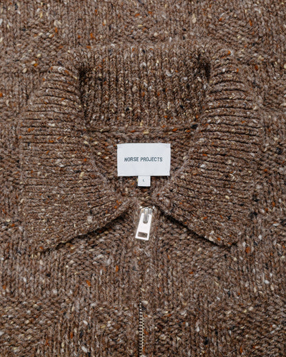 Norse Projects Erik Donegal Diamond Jacket Seal Brown