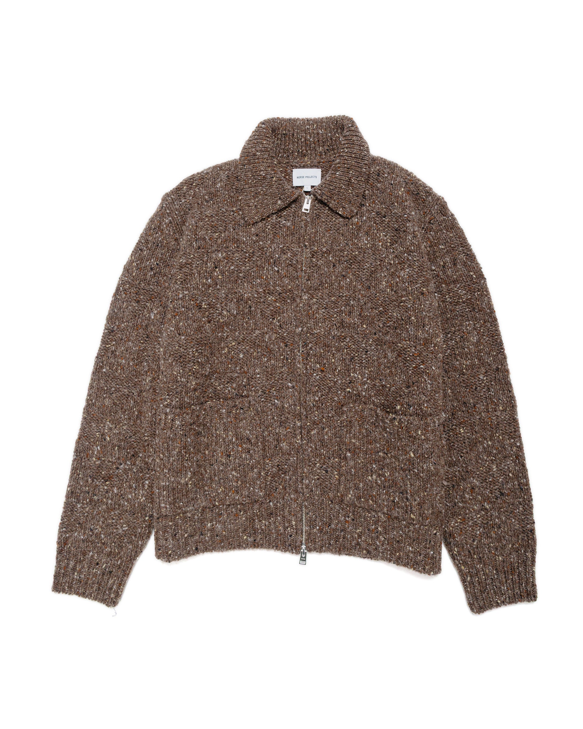 Norse Projects Erik Donegal Diamond Jacket Seal Brown