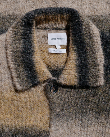 Norse Projects Erik Gradient Alpaca Wool Jacket Utility Khaki