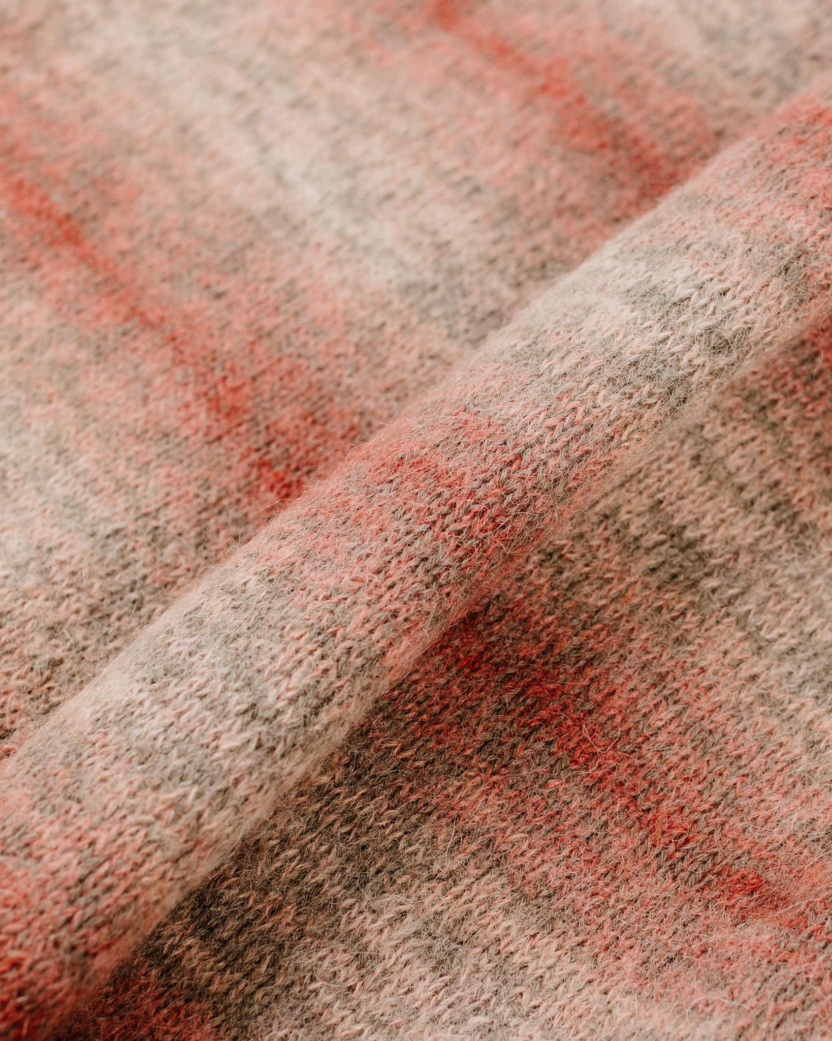 Norse Projects Erik Space Dye Knit Jacket Blood Orange Fabric