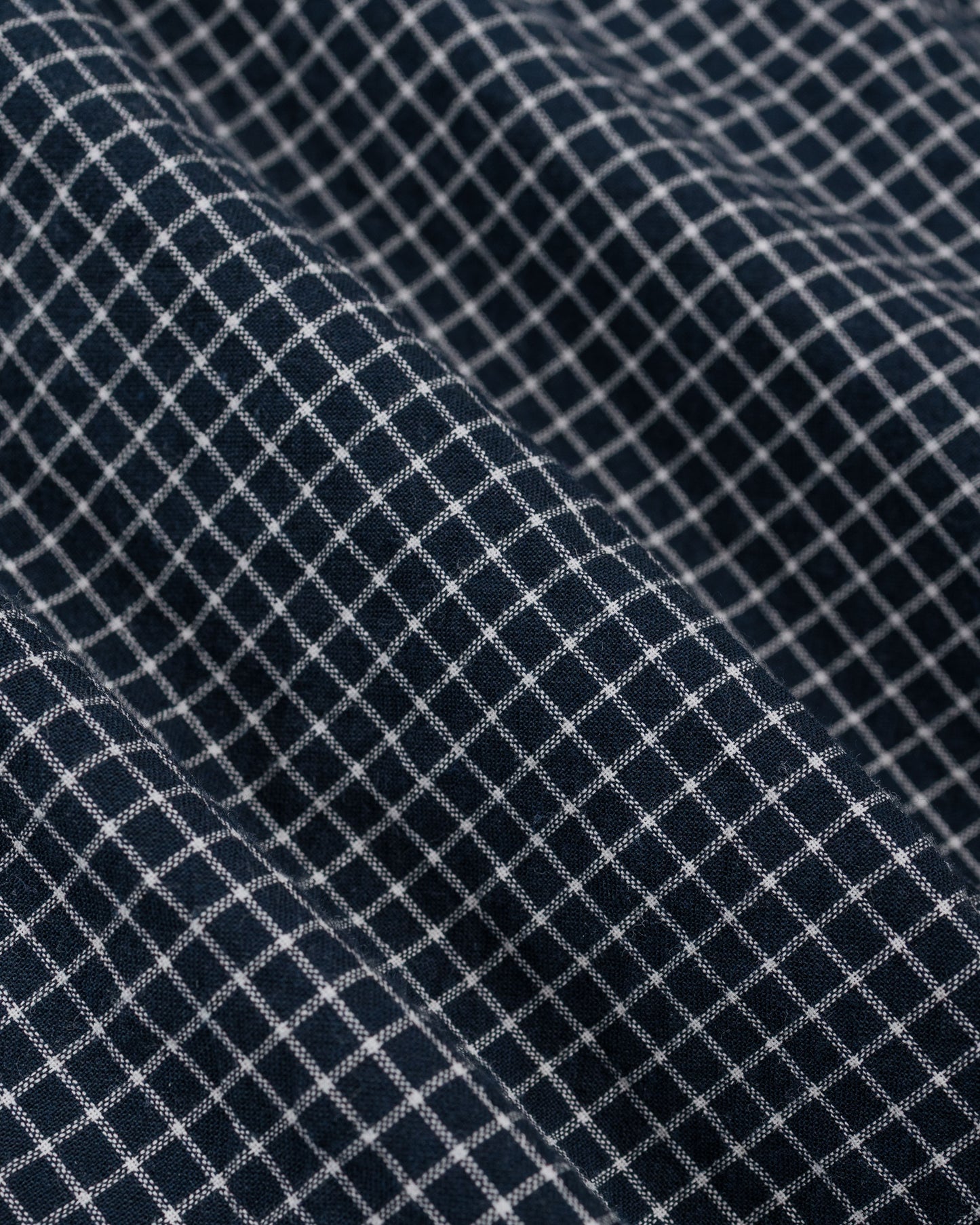 Norse Projects Espevik Check Oversized Shirt Dark Navy