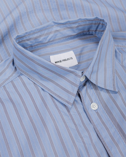 Norse Projects Espevik Fine Oversize Shirt Bel Air Blue