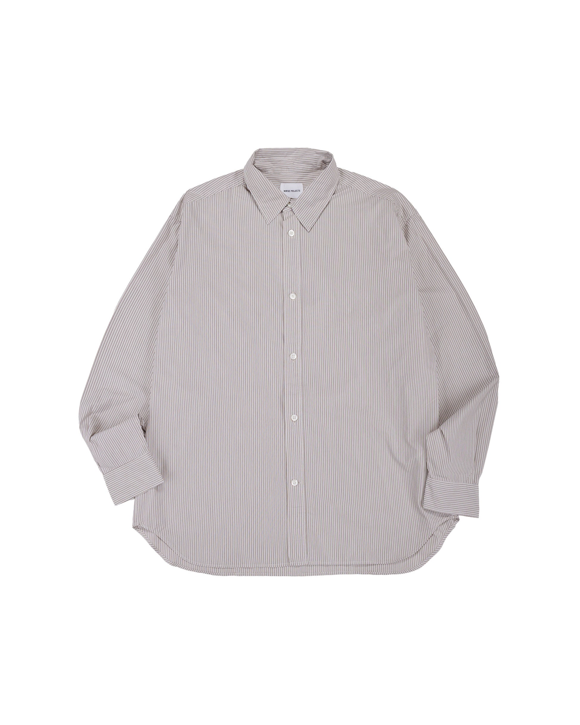 Norse Projects Espevik Fine Oversize Shirt Walnut
